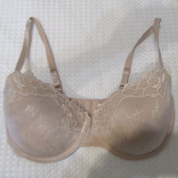 Beige Bra Lightly Padded Size 34 D - Picture 3 of 7